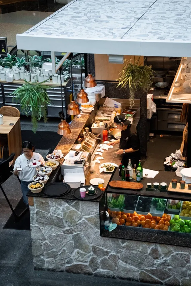 In the kitchen